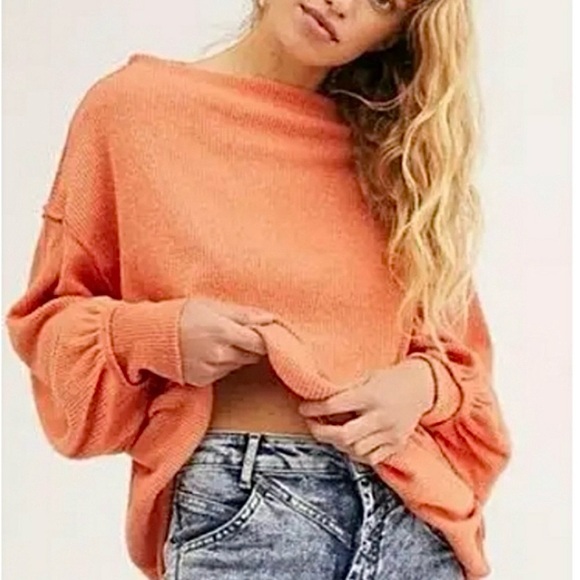 NEW Free People Ribbed Oversized Main Squeeze Hacci Top - Picture 13 of 14